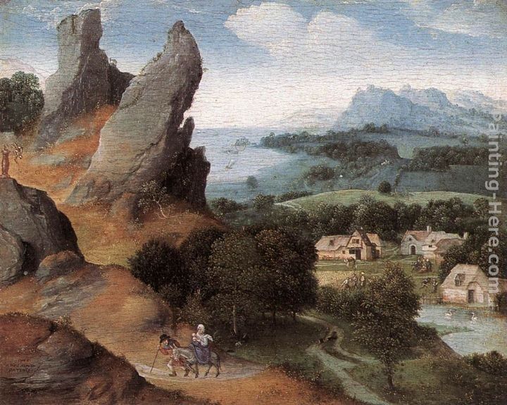 Joachim Patenier Landscape with the Flight into Egypt